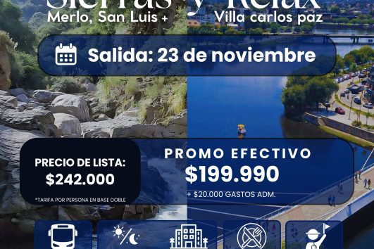 Carlos Paz + Merlo, 23 de Noviembre 2026
